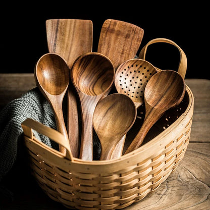 Royal Seven Teak Wooden Utensil Set™